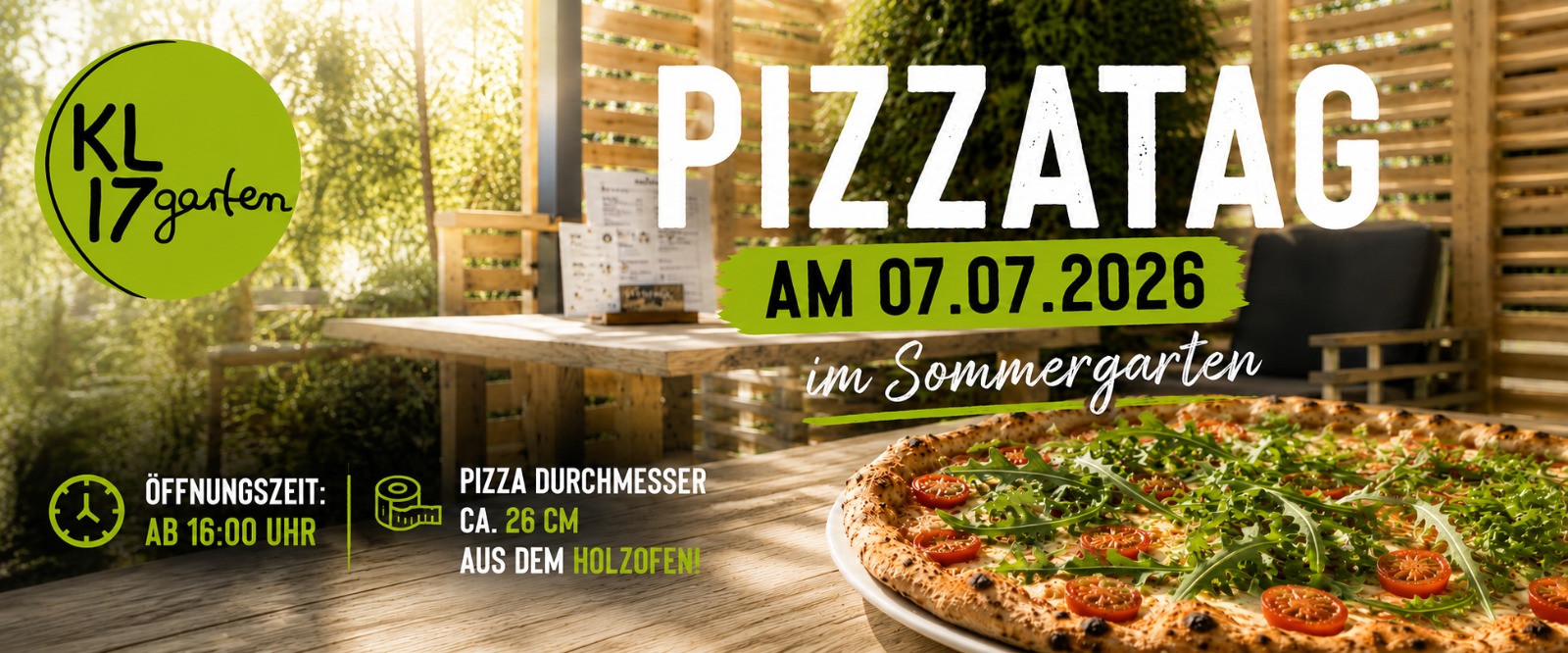 Bild zum Pizzatag im Sommergarten
