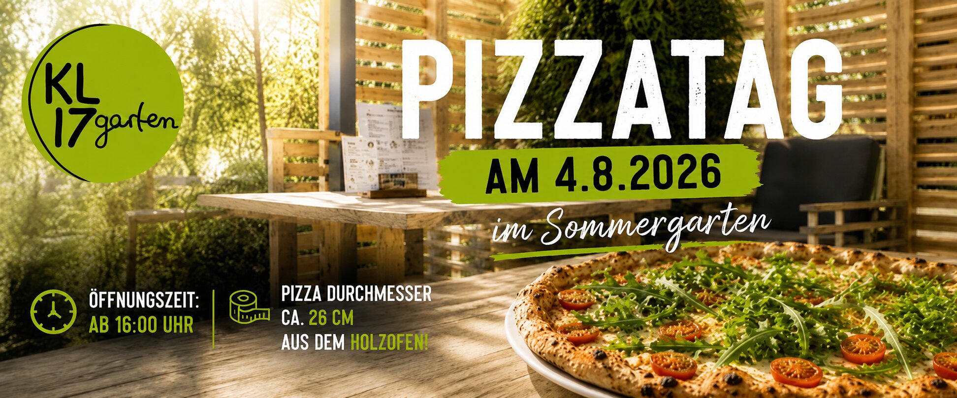 Bild zum Pizzatag im Sommergarten